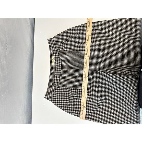 Vintage Eddie Bauer Womens Wool Pants Size 8 Houndstooth Black White Old Money - Picture 12 of 14